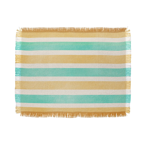 Allyson Johnson Summer Time Stripes Throw Blanket