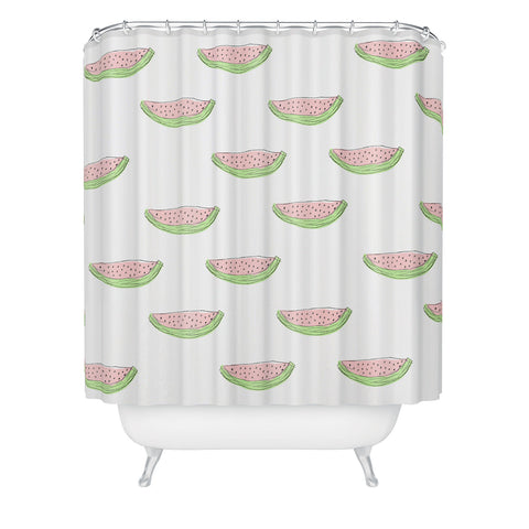 Allyson Johnson Summertime Watermelon Shower Curtain