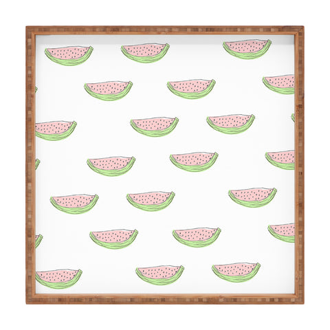 Allyson Johnson Summertime Watermelon Square Tray
