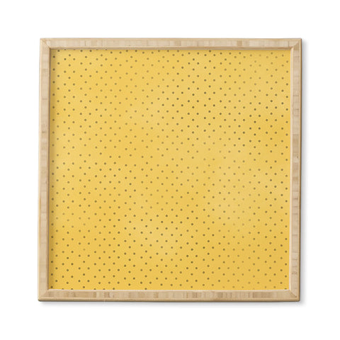Allyson Johnson Sunny Yellow Dots Framed Wall Art