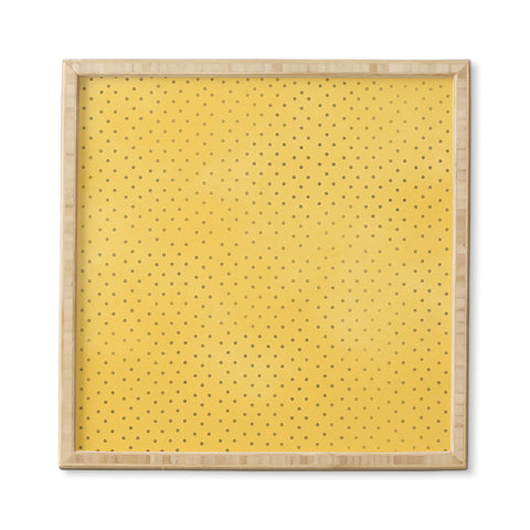 Allyson Johnson Sunny Yellow Dots Framed Wall Art