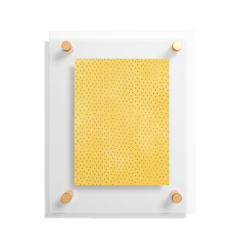 Allyson Johnson Sunny Yellow Dots Floating Acrylic Print
