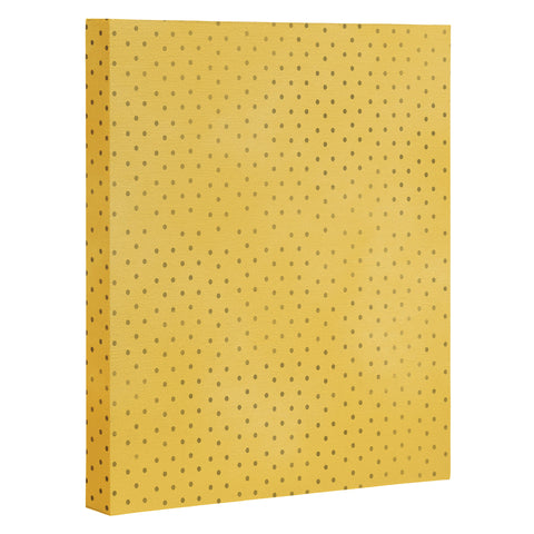 Allyson Johnson Sunny Yellow Dots Art Canvas