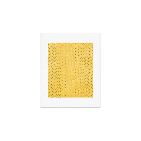 Allyson Johnson Sunny Yellow Dots Art Print