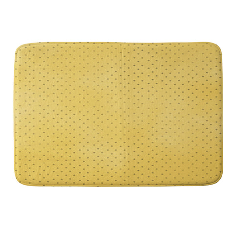 Allyson Johnson Sunny Yellow Dots Memory Foam Bath Mat