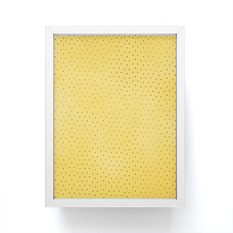 Allyson Johnson Sunny Yellow Dots Framed Mini Art Print