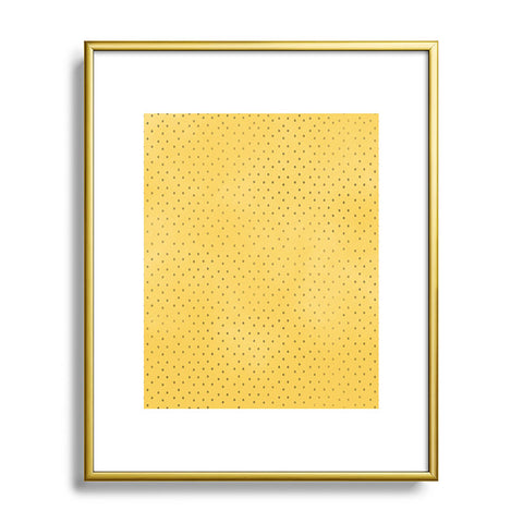 Allyson Johnson Sunny Yellow Dots Metal Framed Art Print