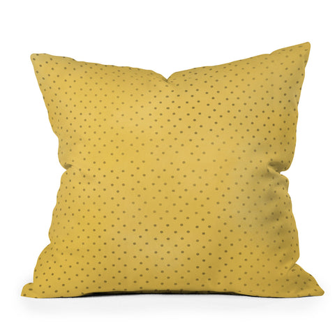 Allyson Johnson Sunny Yellow Dots Throw Pillow