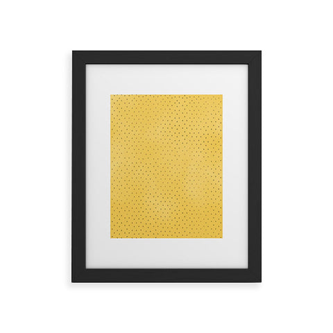 Allyson Johnson Sunny Yellow Dots Framed Art Print