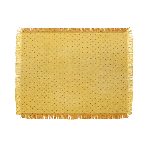 Allyson Johnson Sunny Yellow Dots Throw Blanket