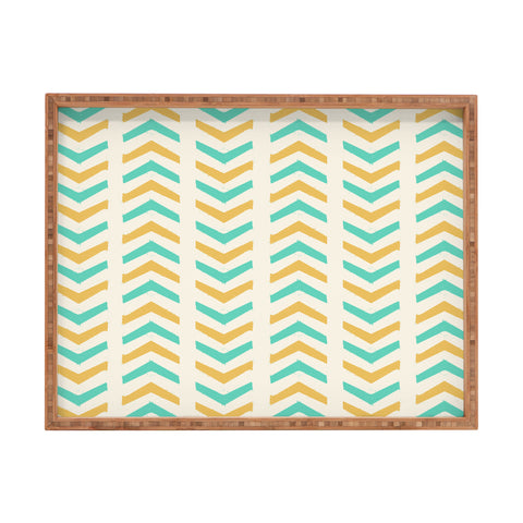 Allyson Johnson Sunshine And Mint Rectangular Tray