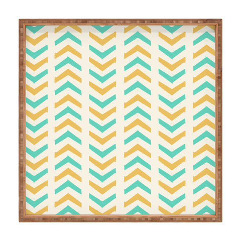 Allyson Johnson Sunshine And Mint Square Tray