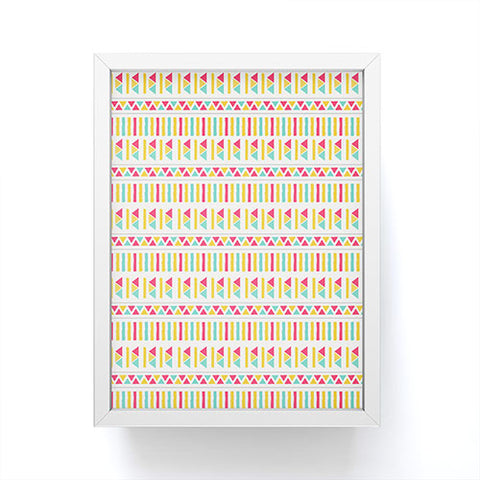 Allyson Johnson Super Bright Aztec Framed Mini Art Print