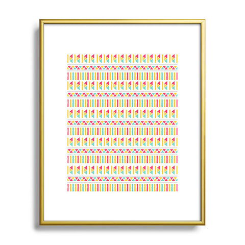 Allyson Johnson Super Bright Aztec Metal Framed Art Print
