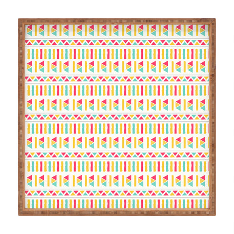 Allyson Johnson Super Bright Aztec Square Tray