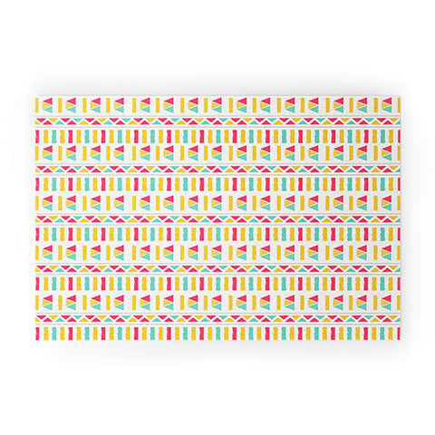 Allyson Johnson Super Bright Aztec Welcome Mat