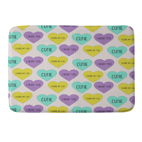 Allyson Johnson Sweet Hearts Memory Foam Bath Mat