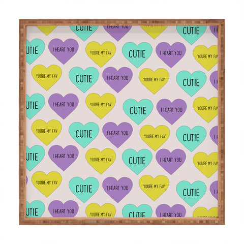 Allyson Johnson Sweet Hearts Square Tray