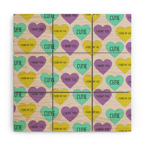 Allyson Johnson Sweet Hearts Wood Wall Mural