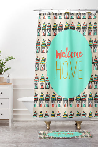 Allyson Johnson Sweet Welcome Shower Curtain And Mat