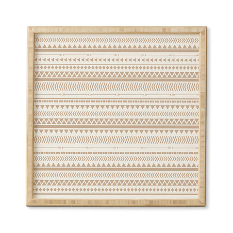 Allyson Johnson Tan Aztec Framed Wall Art