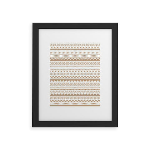 Allyson Johnson Tan Aztec Framed Art Print