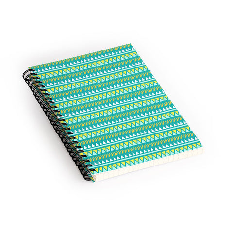 Allyson Johnson Teal And Yellow Aztec Spiral Notebook