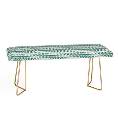 Allyson Johnson Teal Aztec Bench