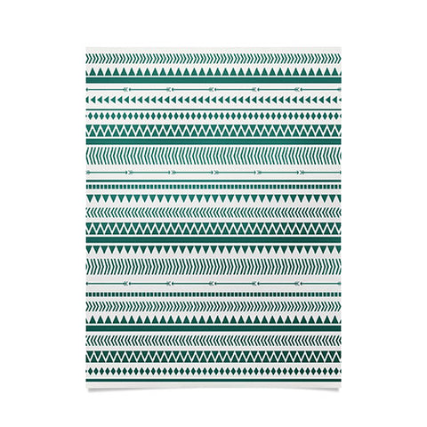 Allyson Johnson Teal Aztec Poster