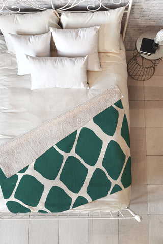 Allyson Johnson Teal Dreams Fleece Throw Blanket