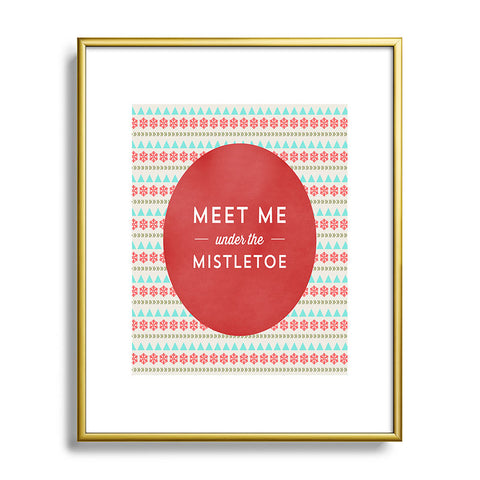 Allyson Johnson Under The Mistletoe Metal Framed Art Print