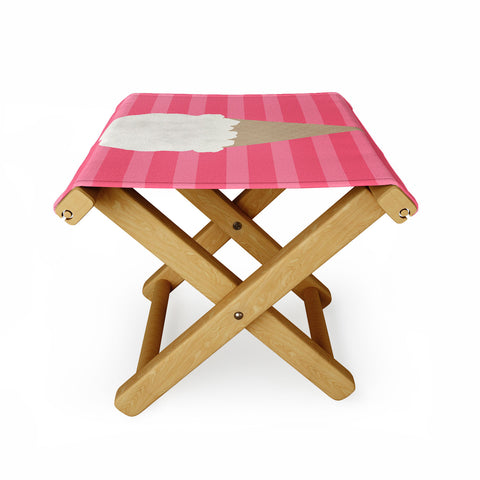 Allyson Johnson Vanilla Ice Cream Folding Stool