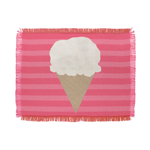 Allyson Johnson Vanilla Ice Cream Throw Blanket