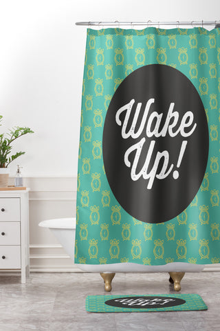 Allyson Johnson Wakey Wakey Shower Curtain And Mat