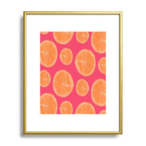 Allyson Johnson What rhymes with orange Metal Framed Art Print