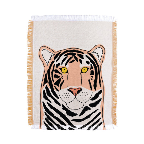 Allyson Johnson Wild Tiger Throw Blanket