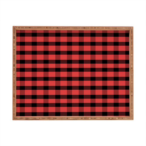 Allyson Johnson Winter Plaid Rectangular Tray