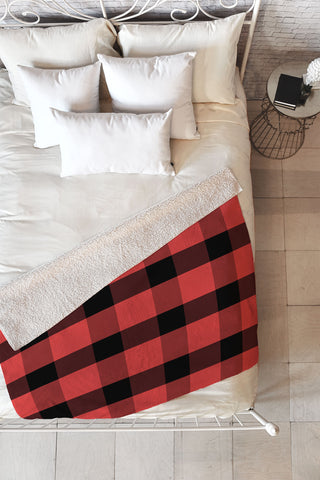 Allyson Johnson Winter Plaid Fleece Throw Blanket