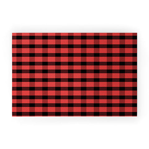 Allyson Johnson Winter Plaid Welcome Mat