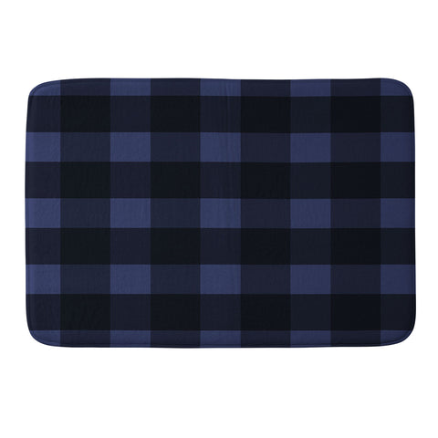 Allyson Johnson Woodsy Blue Plaid Memory Foam Bath Mat