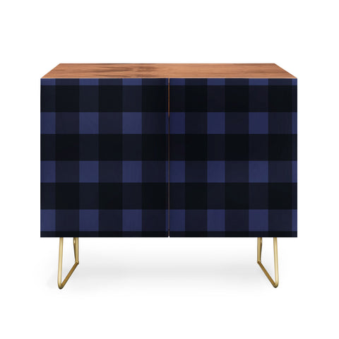 Allyson Johnson Woodsy Blue Plaid Credenza