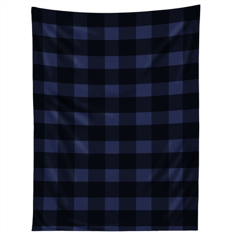 Allyson Johnson Woodsy Blue Plaid Tapestry