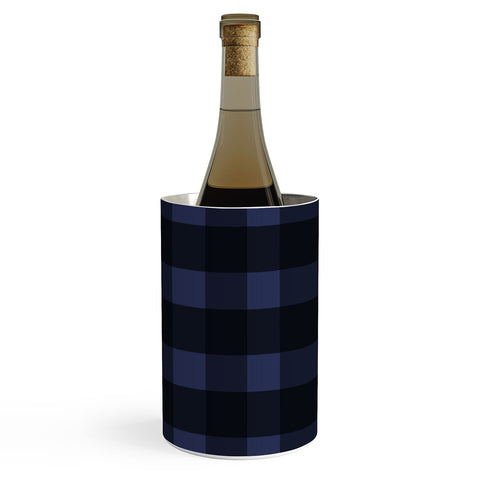 Allyson Johnson Woodsy Blue Plaid Wine Chiller