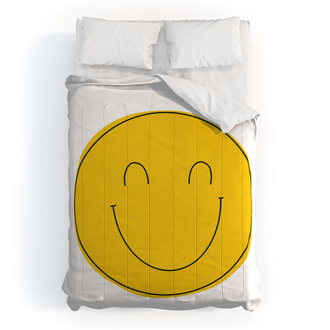 Allyson Johnson Yellow smiley face Comforter