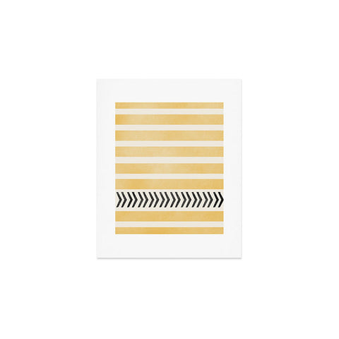 Allyson Johnson Yellow Stripes And Arrows Art Print