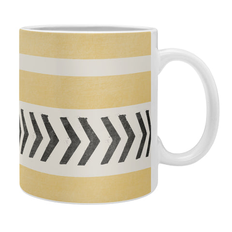 Allyson Johnson Yellow Stripes And Arrows Coffee Mug