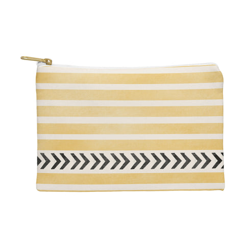 Allyson Johnson Yellow Stripes And Arrows Pouch