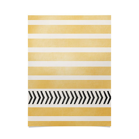 Allyson Johnson Yellow Stripes And Arrows Poster