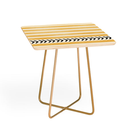 Allyson Johnson Yellow Stripes And Arrows Side Table