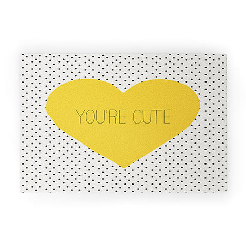 Allyson Johnson You Are Cute Welcome Mat